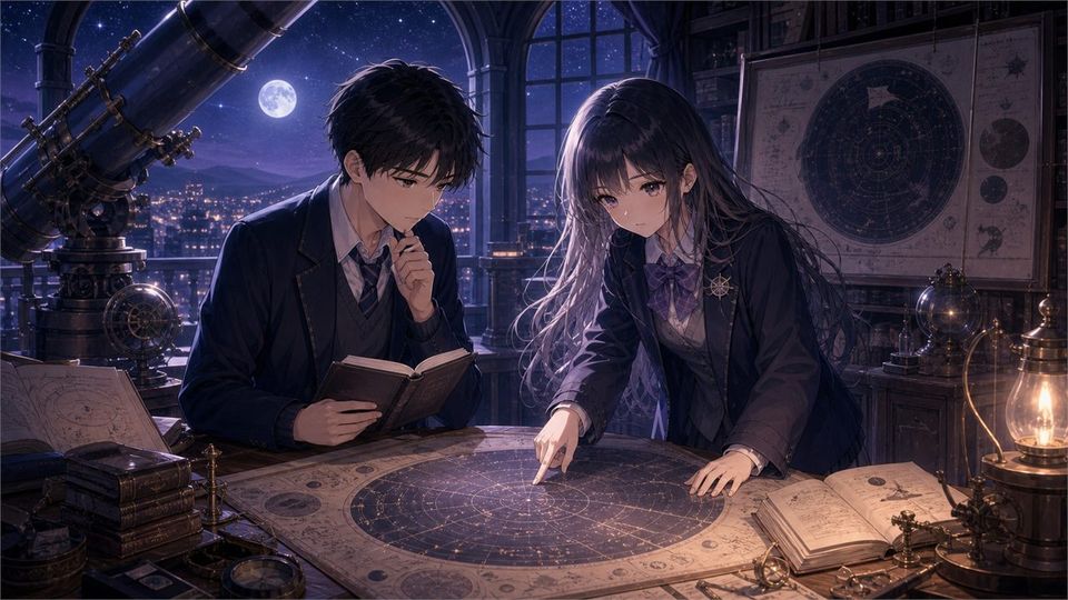The Omen in the Celestial Map illustration